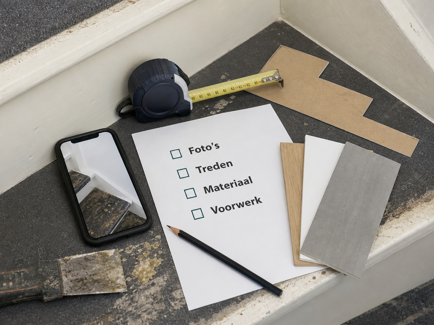 Foto-checklist voor een traprenovatie offerte